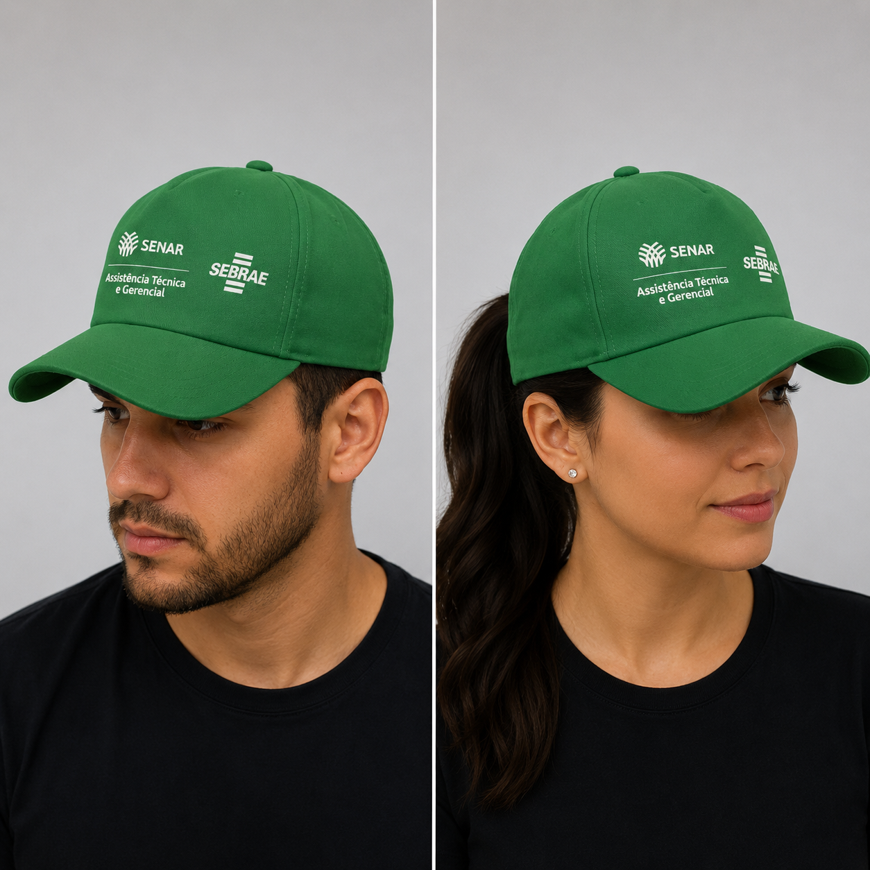 Boné tecido microfibra (tactel) e silk (estampa)